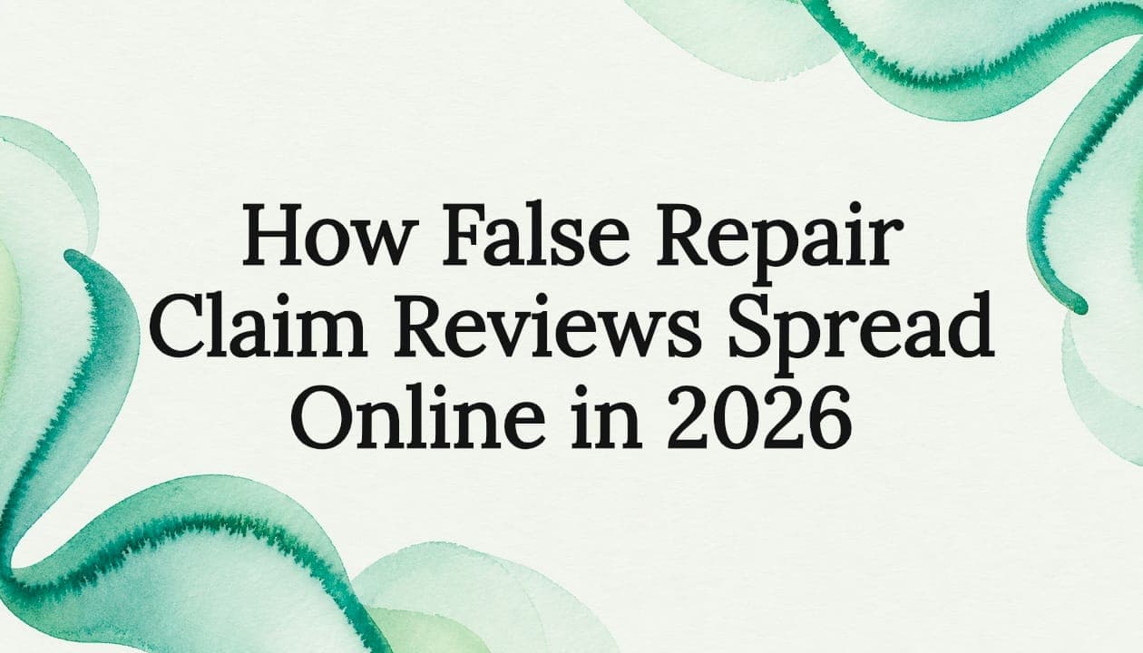 How False Repair Claim Reviews Spread Online in 2026