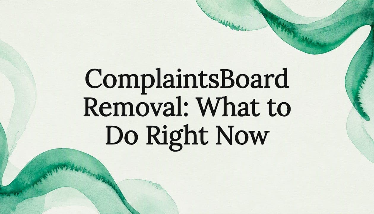 ComplaintsBoard Removal: What to Do Right Now